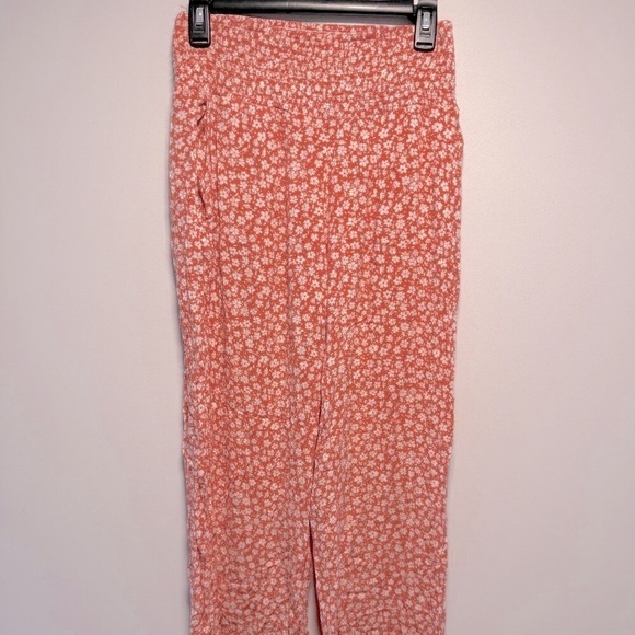 Billabong Summer New Waves 2 Red Floral Wide Leg Pants Large - Picture 2 of 9